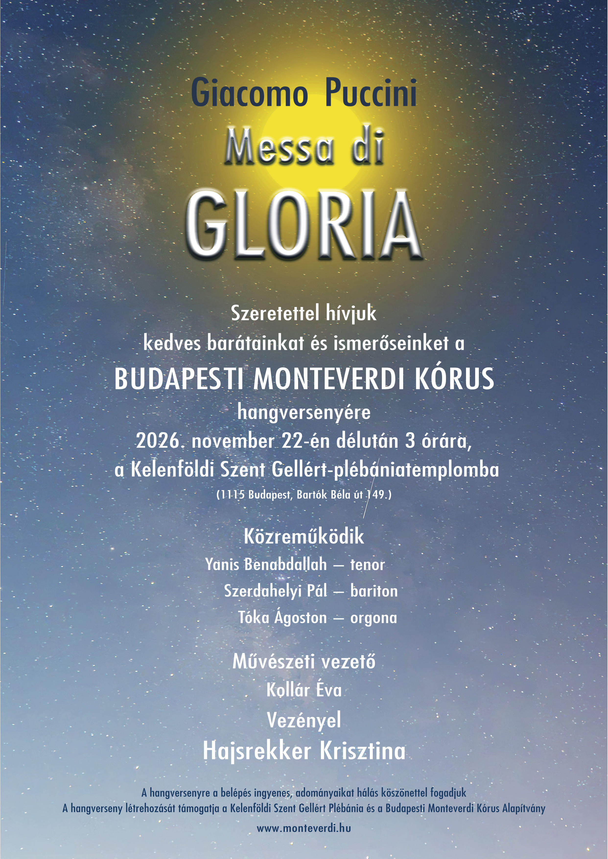 StGellert_PucciniMessa plakát